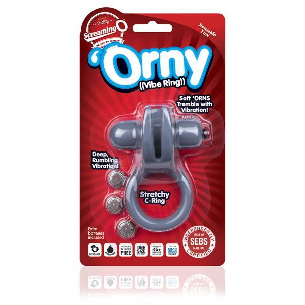 Orny Vibrating Ring Gray Stretchy C-Ring Sex Toy Product