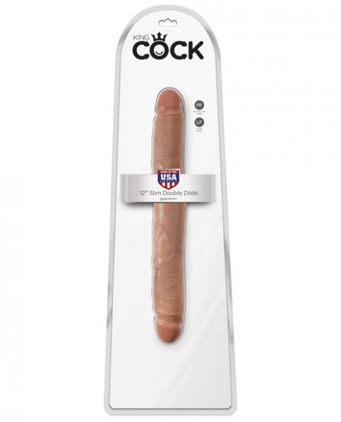 King Cock 12 inches Slim Double Dildo Tan Sex Toy Product