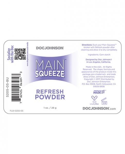 Main Squeeze Refresh Powder For Use With Ultraskyn 1oz Sex Toy Product