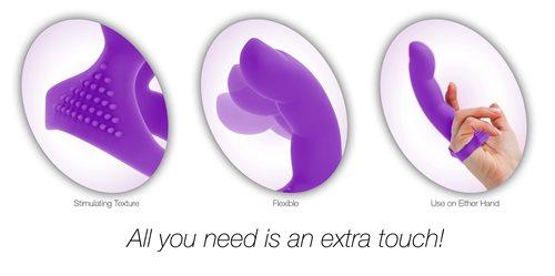 Simple And True Extra Touch Finger Dong Purple Sex Toy Product