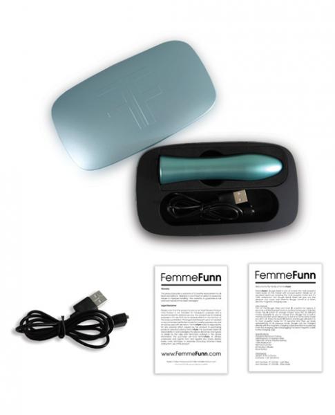 Femmefunn Bougie Bullet Vibrator Light Blue Sex Toy Product