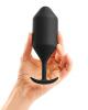 B-Vibe Snug Plug 5 Black Large Butt Plug Sex Toy Product Image 4