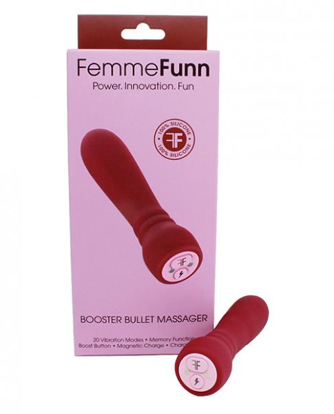 Femmefunn Booster Bullet Vibrator Maroon Brownish Red Sex Toy Product