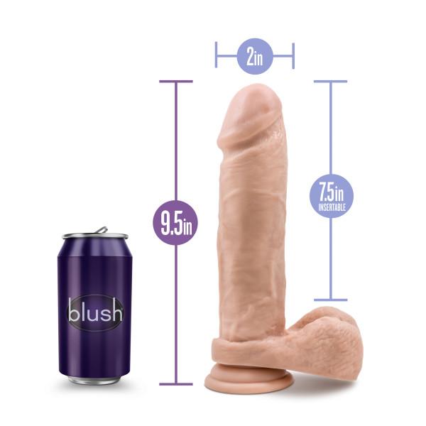 Au Natural 9.5 inches Dildo with Suction Cup Beige Sex Toy Product