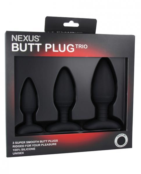 Nexus Butt Plug Trio 3 Butt Plugs Black Sex Toy Product