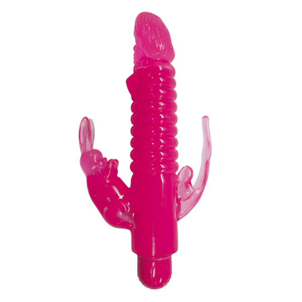 Ribbed Bunny Vibe- Pink Sex Toy Product