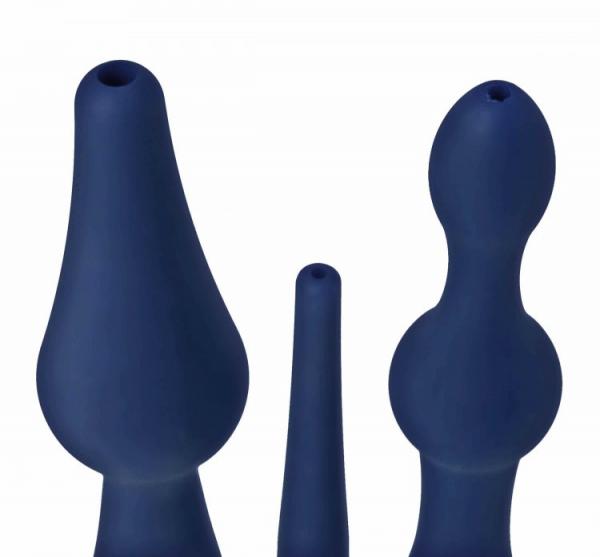 Universal 3 Piece Silicone Enema Attachment Set Sex Toy Product