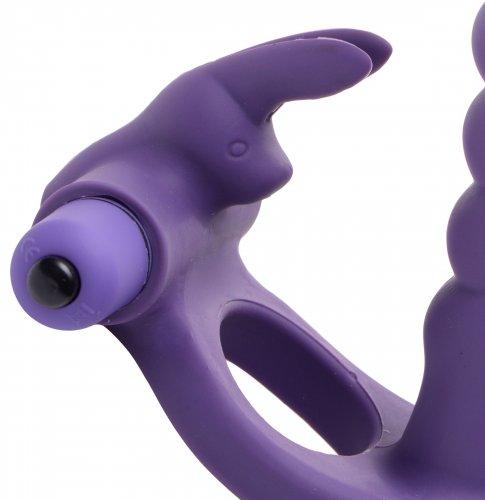 Double Delight Dual Penetration Vibrating Rabbit C Ring Image 3
