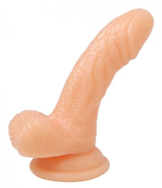 Silicone Curvy 4 Inches Realistic Suction Cup Mini Dildo Beige Sex Toy Product