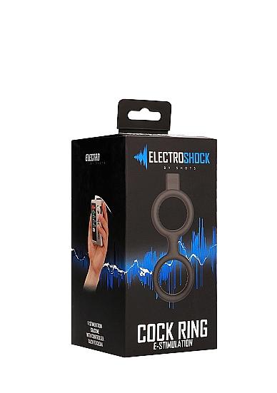 Electroshock E-Stimulation Cock And Ball Ring Black Sex Toy Product