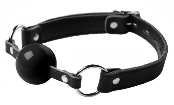 Classic Locking Silicone Ball Gag Black Sex Toy Product