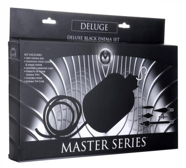 Deluge Deluxe Black Enema Set Sex Toy Product