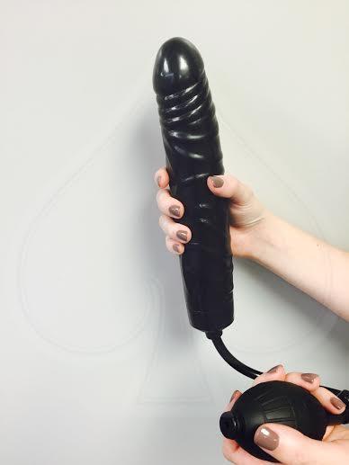 Inflatable Dildo 11 inches Black Sex Toy Product