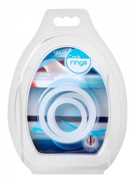 Trinity Silicone Cock Rings - Clear Sex Toy Product