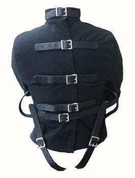 Black Canvas Straitjacket Medium Black Sex Toy Product