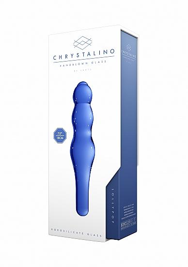 Chrystalino Lollypop Blue Glass Wand Sex Toy Product