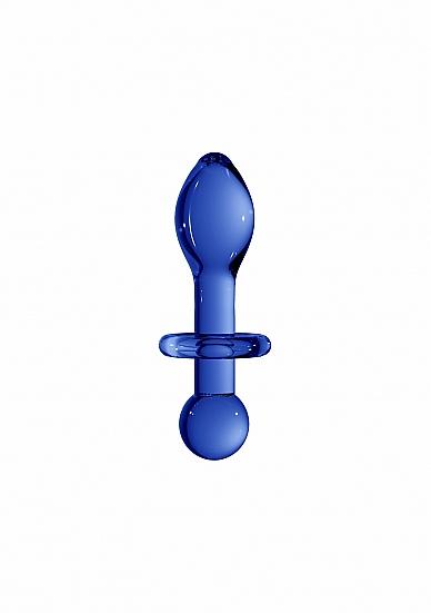 Chrystalino Rocker Blue Glass Butt Plug Sex Toy Product