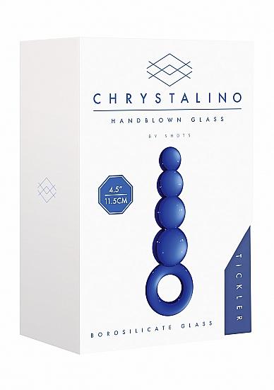 Chrystalino Tickler Blue Glass Butt Plug Sex Toy Product