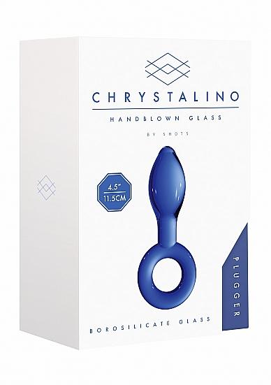 Chrystalino Plugger Blue Glass Butt Plug Sex Toy Product