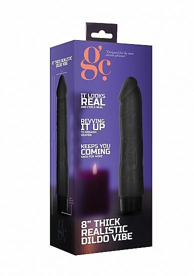 8 Inches Thick Realistic Dildo Vibe Black Sex Toy Product