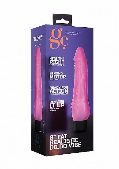 GC 8 Inches Fat Realistic Dildo Vibe Pink Sex Toy Product