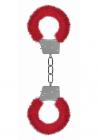 Ouch Beginners Handcuffs Furry Red Sex Toy Product