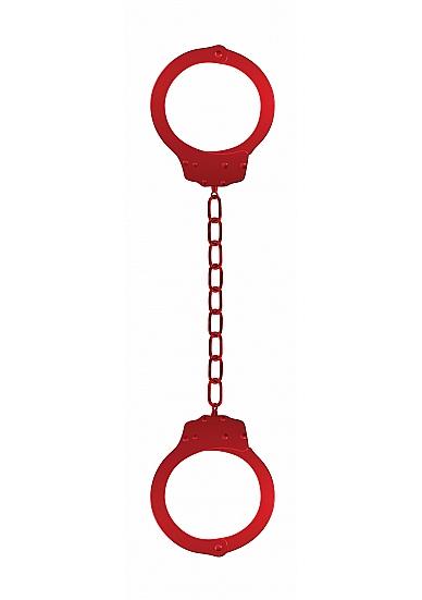 Ouch Beginners Legcuffs Metal Red Sex Toy Product