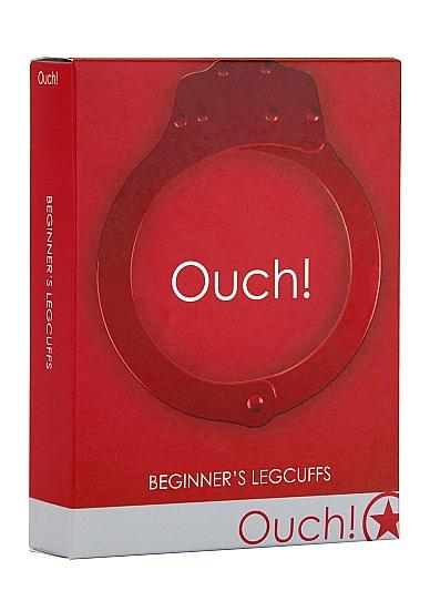 Ouch Beginners Legcuffs Metal Red Sex Toy Product