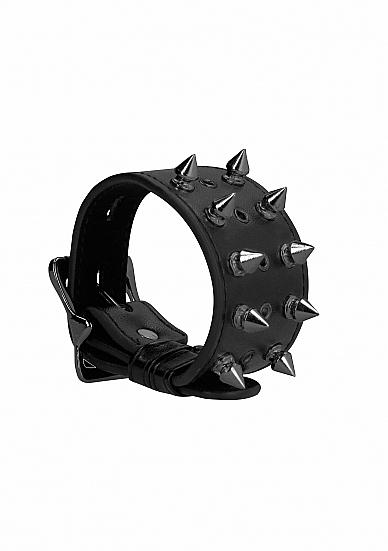 Ouch! Skulls & Bones Bracelet With Spikes Black Sex Toy Product