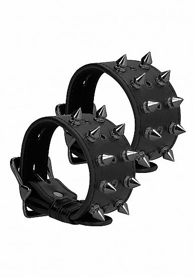 Ouch! Skulls And Bones Handcuffs With Spikes Black Sex Toy Product