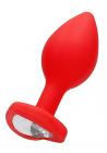 Diamond Heart Butt Plug - Large - Red Sex Toy Product