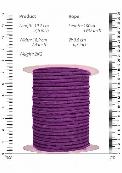 Bondage Rope - 100 Meters - Purple Sex Toy Product