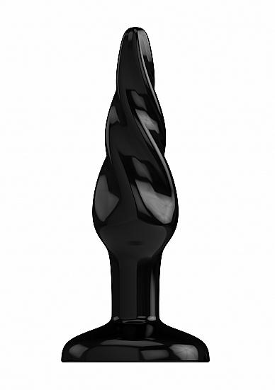 Butt Plug Rounded 5 inches Black TPR Sex Toy Product