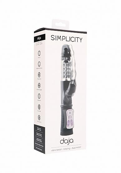 Daja Vibro Bead Rotating Dual Motor Black Double Penetrator Sex Toy Product