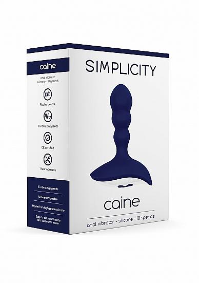 Simplicity Caine Anal Vibrator 10 Speed Blue Sex Toy Product