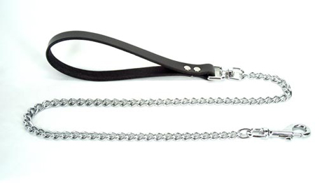 3/4" Flat Link Leather Leash Sex Toy Product