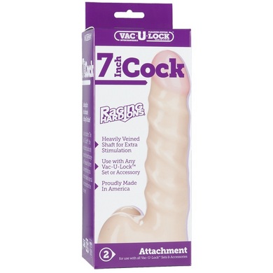 Vac-U-Lock 7" Raging Hard-Ons Cock - Beige Image 3