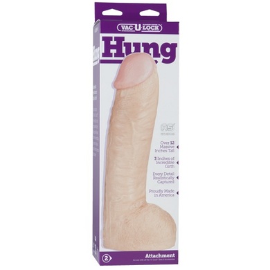 Vac-U-Lock 12" Realistic Hung Dong - Beige Sex Toy Product