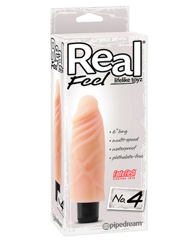 Real Feel Lifelike Toyz No 4 Beige Vibrating Dildo Sex Toy Product