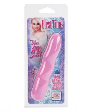 First Time Mini Power Swirl Vibrator Waterproof 4.5 Inch - Pink	 Sex Toy Product