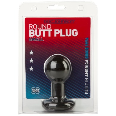 Round Butt Plug Small Black Sex Toy Product