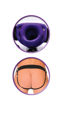 Fetish Fantasy Vibrating Hollow Strap-On Purple Image 4