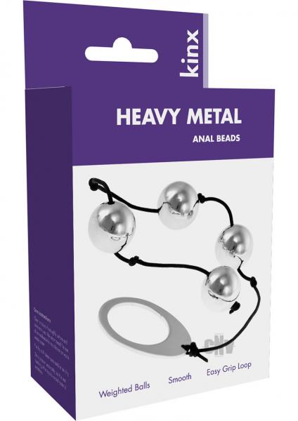 Heavy Metal Anal Beads Silver Kinx Sex Toy Product