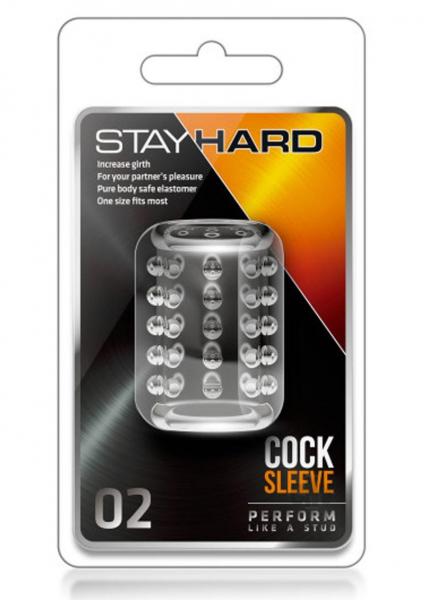 Stay Hard Cock Sleeve 02 Clear Sex Toy Product