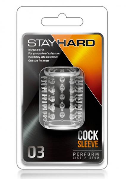 Stay Hard Cock Sleeve 03 Clear Sex Toy Product