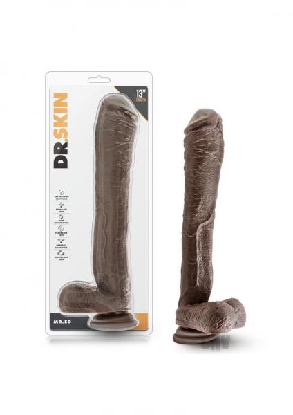 Mr Ed 13 Inches Dildo with Suction Cup Chocolate Brown Sex Toy Product