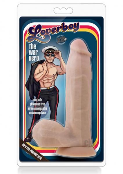 The War Hero 8 inches Realistic Cock Dildo Beige Sex Toy Product