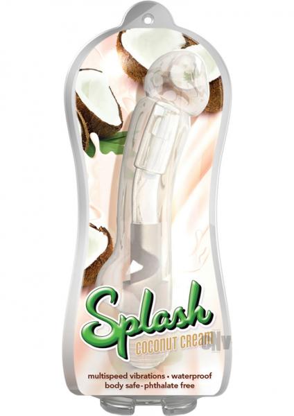 Splash Coconut Cream Clear Vibrator Sex Toy Product