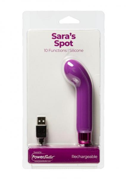 Sara's Spot Rechargeable Bullet With Removable G-spot Sleeve Purple