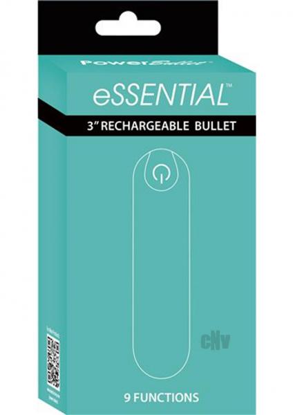 Essential Power Bullet Vibrator Teal Green Sex Toy Product